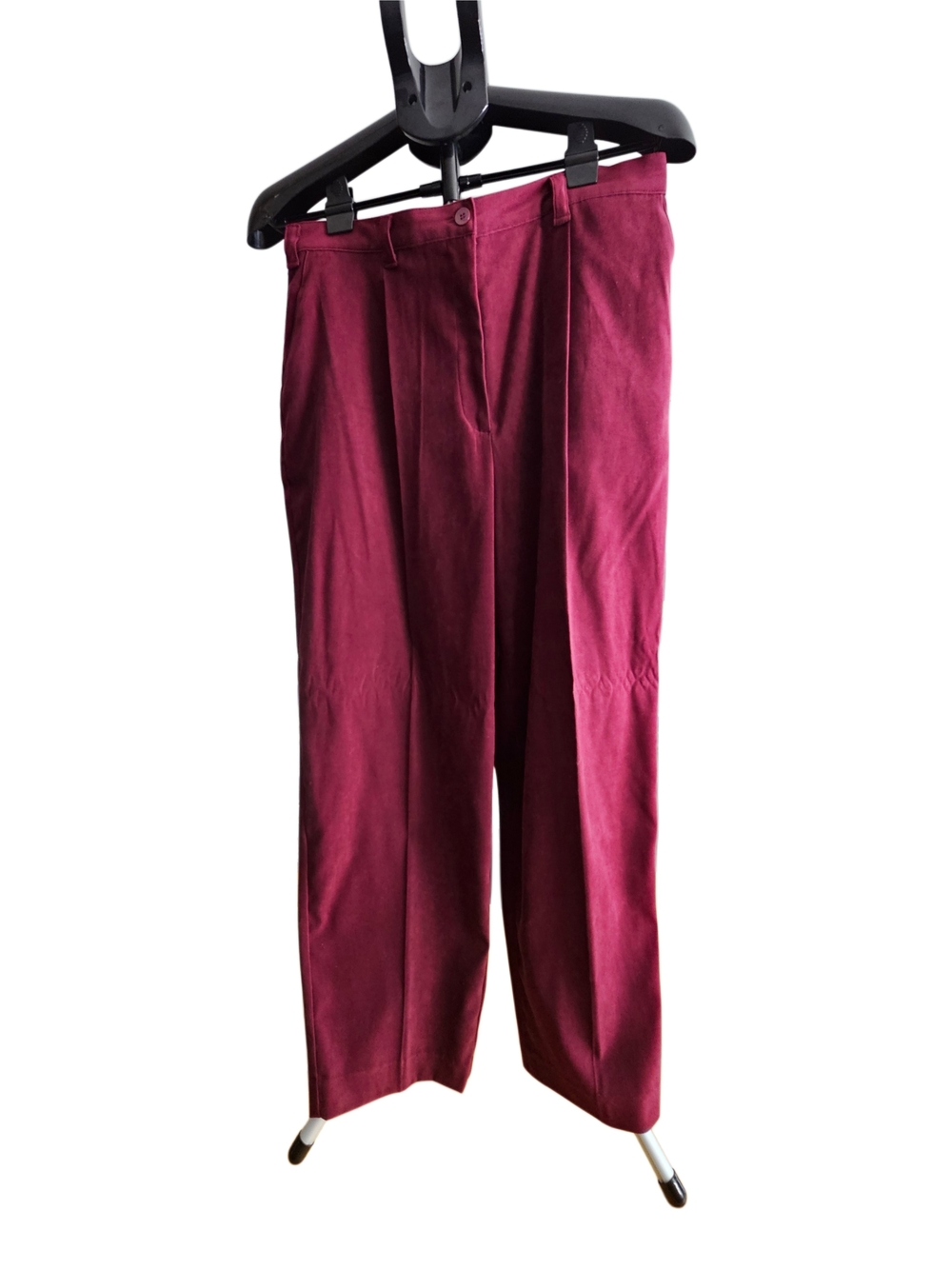 Burgundy Tone Pants - Classic Tailored Trousers
